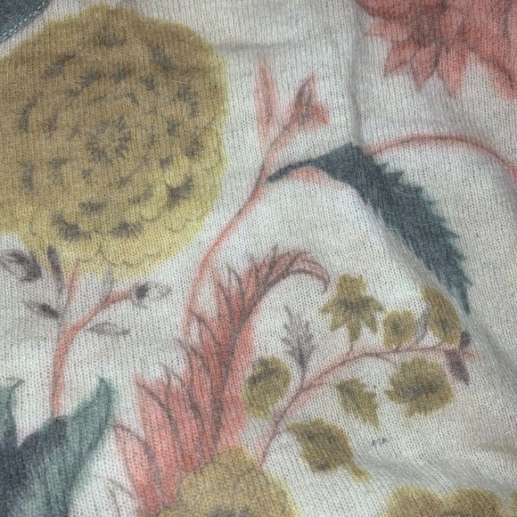 Vintage‎ GABRIELLA T Italy Linen Blend Women Sweater Sz Small Floral Multi - Picture 6 of 8